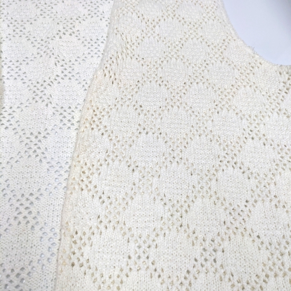 Boho women's crochet vest size M - Picture 6 of 6